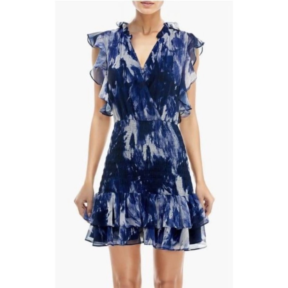 Socialite Surplice Ruffle Flounce Mini Dress